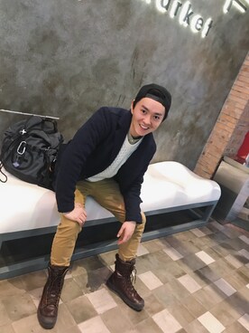 「CHOCOLATE（チョコレート）のアイテム」を使った、zenさん（メンズ・179cm）の冬コーディネート