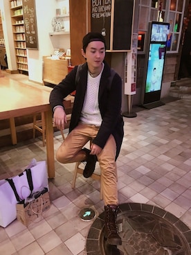 「CHOCOLATE（チョコレート）のアイテム」を使った、zenさん（メンズ・179cm）の冬コーディネート