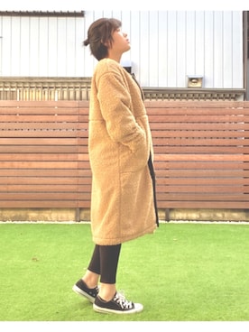 「TIGORA（ティゴラ）のアイテム（ジャケット/アウター）」を使った、ちゃんゆかさん（レディース・160cm）の秋コーディネート