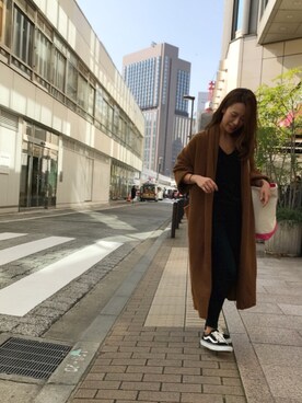 「ピクニック」｜「アイテム（その他アウター）」を使った、erikoさん（レディース・163cm）の秋コーディネート