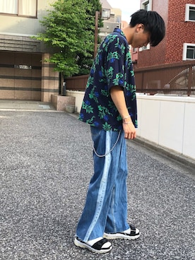 「アイテム（バングル/リストバンド）」を使った、Ryuseiさん（メンズ・175cm・20代）の夏コーディネート