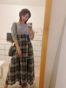 藤江れいなさん（レディース・162cm）の秋コーディネート