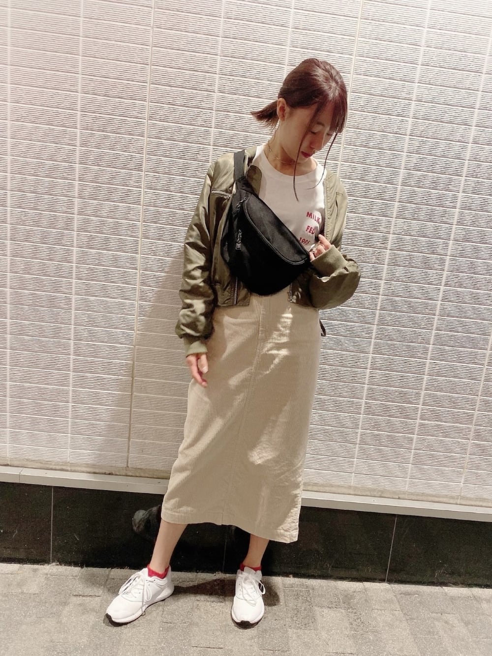 SNIDEL（スナイデル）の「レースアップデザインブルゾン（ブルゾン