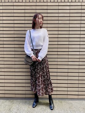藤江れいなさん（レディース・162cm）の冬コーディネート