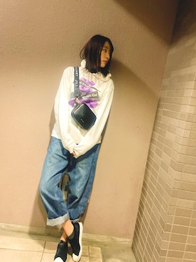 「JILL STUART（ジルスチュアート）のアイテム（ショルダーバッグ）」を使った、藤江れいなさん（レディース・162cm・20代）の冬コーディネート