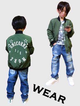 「ダボダボコーデ」｜Himeさん（キッズ・125cm）の冬コーディネート