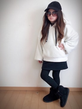 「アイテム（スカート）」を使った、Himeさん（キッズ・125cm）の冬コーディネート