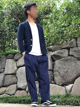 「a.v.v（アーヴェヴェ）のアイテム（ジャケット/アウター）」を使った、ドルトムント山下【フォロバ100】さん（メンズ・171cm）の春コーディネート