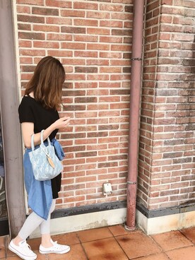 「stradivarius（ストラディバリウス）のアイテム（デニムジャケット）」を使った、Sayaka さん（レディース・165cm）の夏コーディネート