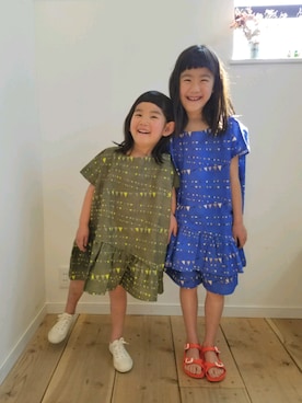 「アイテム（ワンピース/ドレス）」を使った、nini.kikiさん（キッズ・110cm）の春コーディネート