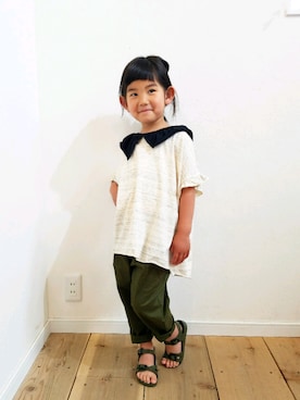 「アイテム（シューズ）」を使った、nini.kikiさん（キッズ・110cm）の春コーディネート