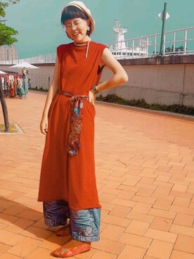 「自製品」｜西瓜🍉さん（レディース・158cm）の夏コーディネート