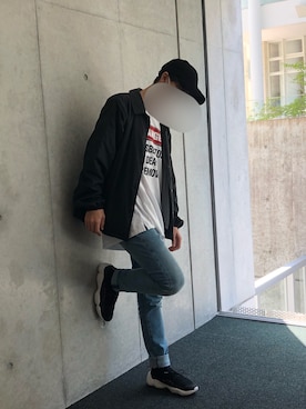 「MYne（マイン）のアイテム（ジャケット/アウター）」を使った、りんさん（メンズ・165cm）の春コーディネート