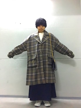 「DOUBLE NAME（ダブルネーム）のアイテム（その他アウター）」を使った、のんさん（レディース・150cm）の春コーディネート