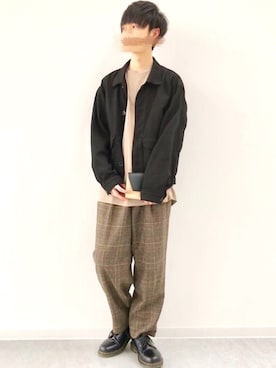 「Yohji Yamamoto（ヨウジヤマモト）のアイテム（ショルダーバッグ）」を使った、こめさん（メンズ・177cm）の春コーディネート
