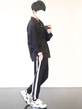 「LIDNM（リドム）のLIDNM/リドム/マイクロスパンリングジップシャツ（シャツ/ブラウス）」を使った、こめさん（メンズ・177cm）の秋コーディネート