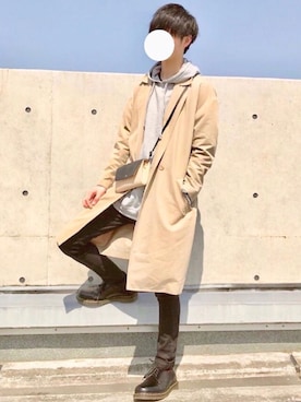 「Yohji Yamamoto（ヨウジヤマモト）のアイテム（ショルダーバッグ）」を使った、こめさん（メンズ・177cm）の秋コーディネート