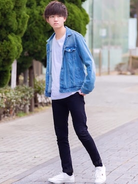 「mobus（モーブス）のアイテム」を使った、こめさん（メンズ・177cm）の春コーディネート