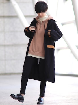 「アイテム（ステンカラーコート）」を使った、こめさん（メンズ・177cm・20代）の冬コーディネート