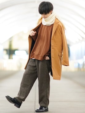 「Wilt（ウィルト）のアイテム」を使った、こめさん（メンズ・177cm）の冬コーディネート