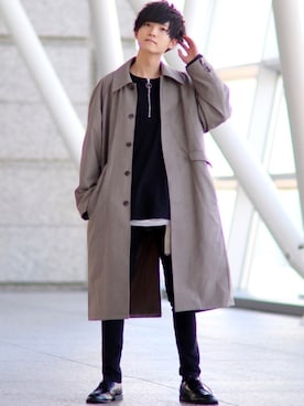 「CASPER JOHN（キャスパージョン）のアイテム（その他アウター）」を使った、こめさん（メンズ・177cm）の冬コーディネート
