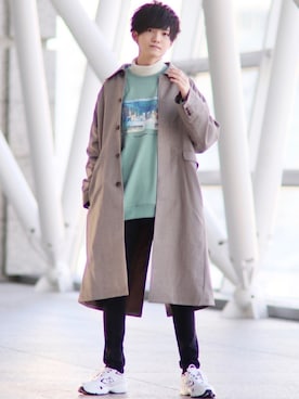 「CASPER JOHN（キャスパージョン）のアイテム（その他アウター）」を使った、こめさん（メンズ・177cm）の冬コーディネート