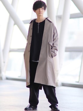 「CASPER JOHN（キャスパージョン）のアイテム（その他アウター）」を使った、こめさん（メンズ・177cm）の冬コーディネート