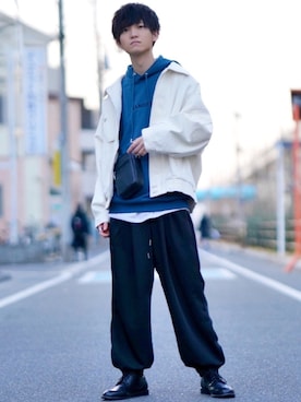 「CASPER JOHN（キャスパージョン）のアイテム（デニムジャケット）」を使った、こめさん（メンズ・177cm）の冬コーディネート