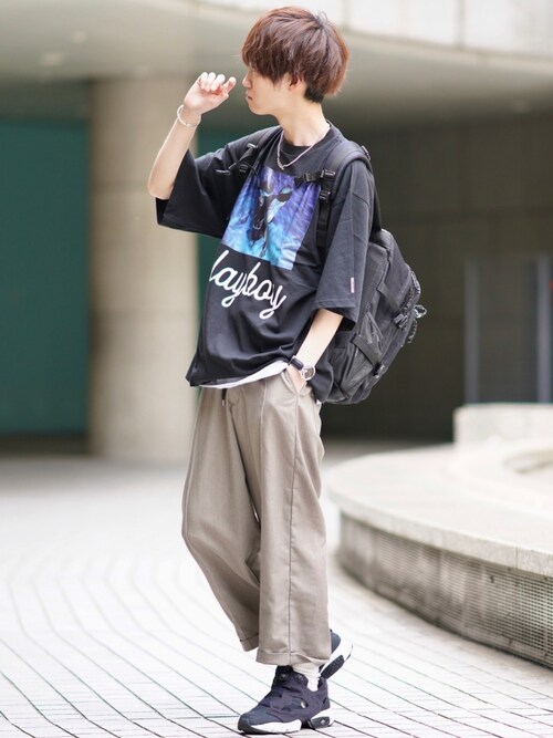 こめ Playboyのtシャツ カットソーを使ったコーディネート Wear