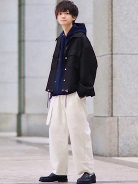 「anown（アノン）のアイテム（ジャケット/アウター）」を使った、こめさん（メンズ・177cm）の秋コーディネート