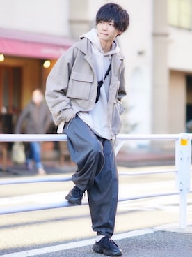 「anown（アノン）のアイテム（ジャケット/アウター）」を使った、こめさん（メンズ・177cm）の冬コーディネート