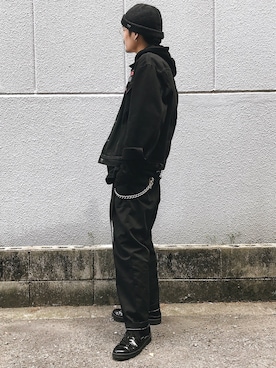 「MYne（マイン）のアイテム（シューズ）」を使った、koji kamiyaさん（メンズ・182cm）の春コーディネート