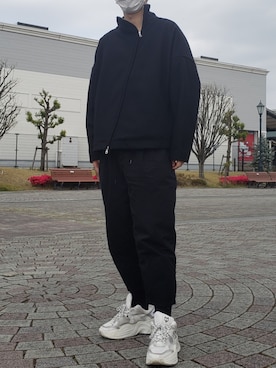 「BASISBROEK（バシスブルック）のアイテム（ブルゾン）」を使った、yutaさん（メンズ・175cm）の春コーディネート