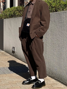 「JOURNAL STANDARD relume（ジャーナルスタンダード　レリューム）のアイテム（セットアップ）」を使った、スパイラル綿棒さん（メンズ・160cm）の秋コーディネート