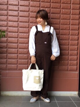 「SMITH'S（スミス）のアイテム（サロペット/オーバーオール）」を使った、くど さんさん（レディース・160cm）の春コーディネート