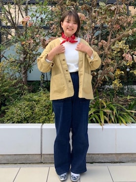 「coen（コーエン）のアイテム（ジャケット/アウター）」を使った、くど さんさん（レディース・162cm）の冬コーディネート