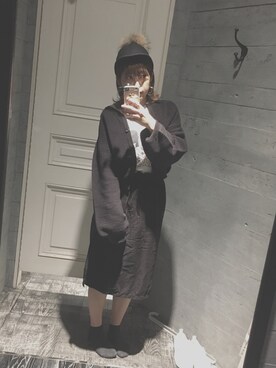 「MODE ROBE（モードローブ）のアイテム（キャップ）」を使った、𝓈𝑒𝒾𝓀𝒶さん（レディース・163cm）の秋コーディネート