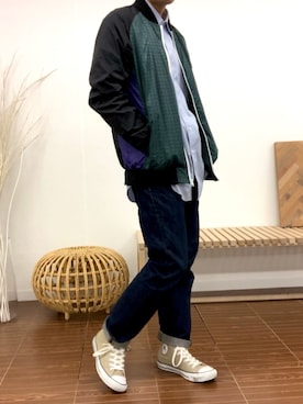 「オールスター」｜「アイテム（ブルゾン）」を使った、shifukuさん（メンズ・168cm）の秋コーディネート