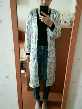 「INGNI（イング）のフレイドヘムスキニー/レディースパンツ-2016ＡＷ-（デニムパンツ）」を使った、ゆん(⑉• •⑉)さん（レディース・160cm）の春コーディネート