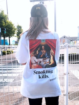 「FR2（エフアールツー）のアイテム（Tシャツ/カットソー、ホワイト系）」を使った、A  Iさん（レディース）の春コーディネート