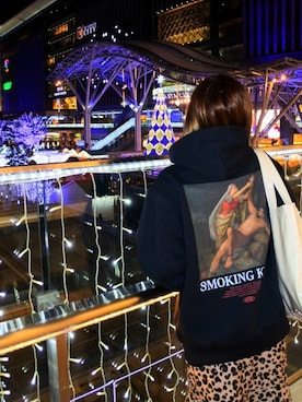 「FR2（エフアールツー）のアイテム（パーカー、ブラック系）」を使った、A  Iさん（レディース）の秋コーディネート