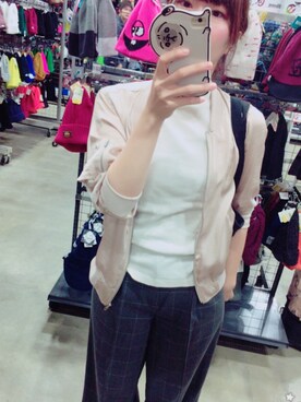 「AS KNOW AS PINKY（アズノゥアズピンキー）のアイテム（その他アウター）」を使った、おまめさん（レディース・155cm）の秋コーディネート