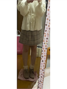 「Honeys（ハニーズ）のアイテム（ブーティ）」を使った、なっちゃん。さん（レディース・152cm）の冬コーディネート