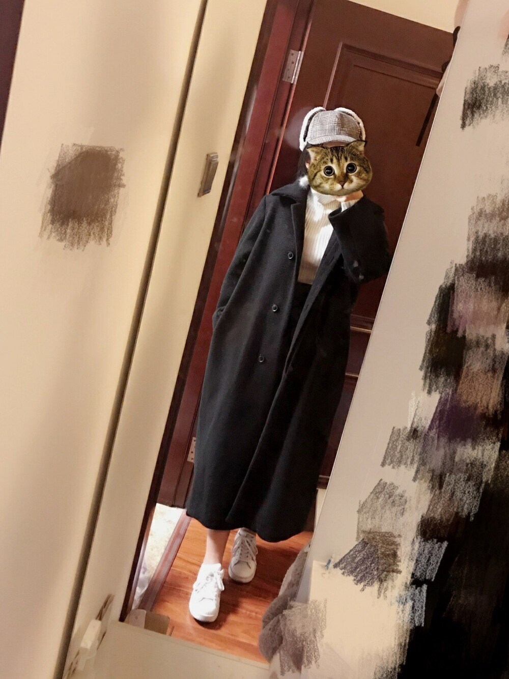 「SLYのアイテム（ジャケット/アウター、ブラック系）」を使った、Saltさん（レディース・165cm）の冬コーディネートの1枚目の写真