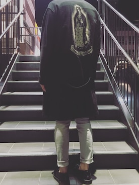 「ロールアップ」｜「アイテム（カバーオール）」を使った、marさん（メンズ・173cm）の春コーディネート
