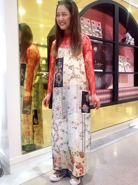 「あちゃちゅむ」｜「アイテム（ワンピース/ドレス）」を使った、yukikoさん（レディース・164cm）の春コーディネート