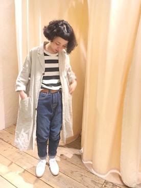 「RNA」｜「アイテム（その他アウター）」を使った、hiroseさん（レディース・155cm）の春コーディネート