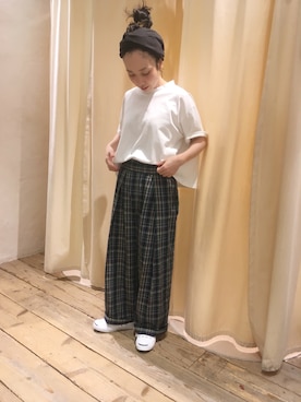 「アイテム（ヘアバンド）」を使った、hiroseさん（レディース・155cm）の春コーディネート