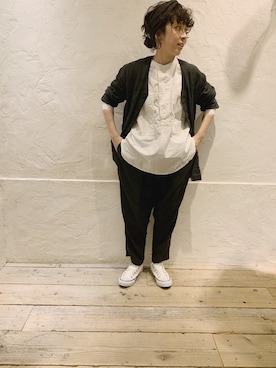 「RNA」｜「アイテム（ミリタリージャケット）」を使った、hiroseさん（レディース・155cm）の春コーディネート