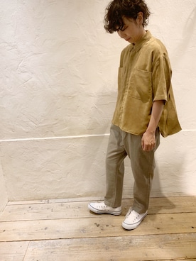 「RNA」｜「アイテム（スラックス）」を使った、hiroseさん（レディース・155cm）の夏コーディネート